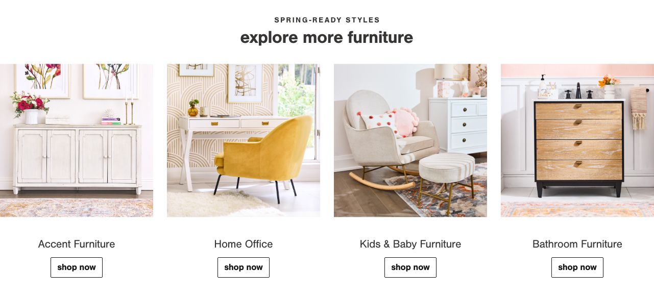 Accent Furniture, Home Office, Kids & Baby Furniture, Bathroom Furniture